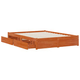 Bed Frame with Drawer with Storage Solid Pine Wood 3423806
