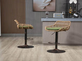GOMYWAY 2 PCS Modern Swivel Bar Stools, Height Adjustable wicker furniture Bar Chairs with Cushion & W2678P388752
