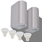 Outdoor LED Wall Lights 2 pcs Round Up/Downwards 42411