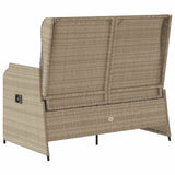 Garden Bench Beige Poly Rattan 3394461