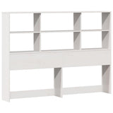 Bookcase Bed without Mattress White 160x200cm Solid Wood Pine 3322982