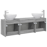 Bathroom Cabinet Set 3 pcs Grey Sonoma 49.5 x 44.5 x 65 cm 3405693
