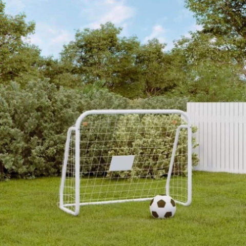 ZNTS Football Goal with Net White 125x96x60 cm Steel&Polyester 93732