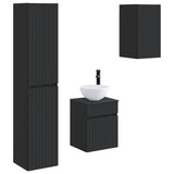Bathroom Furniture Set 3 pcs Black 33 x 34.5 x 160 cm 3406084