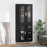 Highboard Black Oak 69.5 x 34 x 180 cm Engineered Wood 3416113