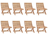 Folding Chairs 8 pcs Solid Teak Wood 3072806