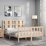 Bed Frame without Mattress Small Double Solid Wood Pine 3192201