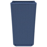 Garden Planters 2 pcs Blue Grey 32.5x32.5x57 cm PP 367846