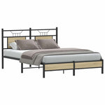 Bed Frame without Mattress Sonoma Oak 150x200 cm King Size Engineered Wood 4106946
