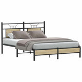 Bed Frame without Mattress Sonoma Oak 150x200 cm King Size Engineered Wood 4106946