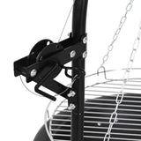 Fire Pit with Adjustable Grill Grate 55.5 x 107.5 cm Steel 42037872
