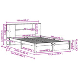 Bookcase Bed without Mattress 120x200cm Solid Wood Pine 3322357
