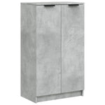 Shoe Cabinet Concrete Grey 59x35x100.5 cm Engineered Wood 811443