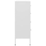 Chest of Drawers White 80x35x101.5 cm Steel 336206