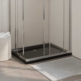 Rectangular ABS Shower Base Tray Black 70x90 cm 148911