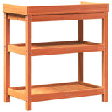 Potting Table with Shelves Brown 82.5x45x86.5 cm Solid Wood Pine 844638