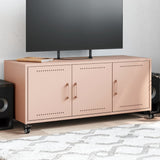 TV Cabinet Pink 100.5x39x43.5 cm Steel 846645
