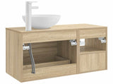 Bathroom Furniture Set 2 pcs Sonoma Oak Engineered Wood 3403866