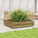 Garden Planter 110x110x26.5 cm Impregnated Wood Pine 847327