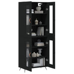 Highboard Black 69.5x34x180 cm Engineered Wood 3198250