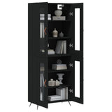 Highboard Black 69.5x34x180 cm Engineered Wood 3198250