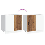 Kitchen Base Cabinet "Lucca" Old Wood Engineered Wood 854316