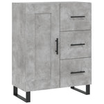 Highboard Concrete Grey 69.5x34x180 cm Engineered Wood 3198685