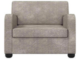Armchair Light Grey Faux Suede Leather 42043424