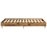 Bed Frame No Mattress Old Wood 120x190 cm Small Double Engineered Wood 861082
