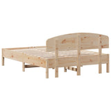 Bed Frame without Mattress 140x190 cm Solid Wood Pine 3207225