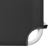 Sun Lounger Black and silver Aluminium, Textilene Standard 310525