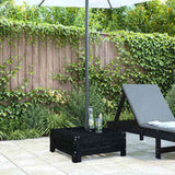 Parasol Base Cover Black Solid Wood Pine 825335