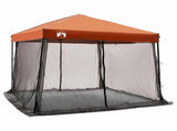 Camping Tent Set 2 pcs Grey and Orange Taffeta and Fabric 3337178