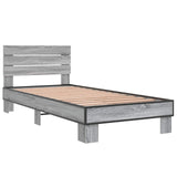 Bed Frame with Headboard Grey Sonoma 80 x 200 cm 8009092