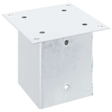 Post Bases Square 12 pcs Silver 121x121 mm Galvanised Steel 42000015