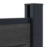 Fence Panel 7 pcs WPC and Aluminium Black 3429480