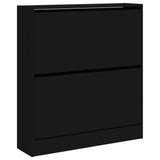 Shoe Cabinet Black 80x21x87.5 cm Engineered Wood 839918