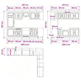 14 Piece Kitchen Cabinet Set "Kalmar" Sonoma Oak Engineered Wood 3314974