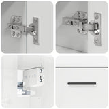 Bathroom Furniture Set with Drawer 2 pcs High Gloss White 3393017