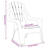 Garden Chairs 2 pcs for Children Pink 37x34x44 cm PP Wooden Look 364741