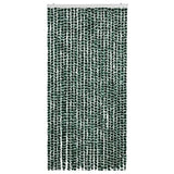 Insect Curtain Green and White 100x220 cm Chenille 325447