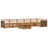 Outdoor Sofa Set 7 pcs Natural Solid Acacia Wood 3383437
