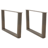 Coffee Table Legs V-Shape 2 pcs Natural Steel 70x cm Steel 4012639