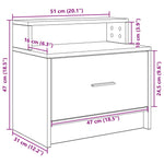 ZNTS Bedside Cabinets with Drawer 2 pcs Old Wood 51x31x47 cm 858683