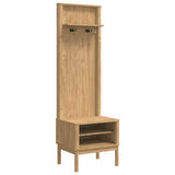 Hallway Cabinet with Shelf FLORO Wax Brown 50 x 40 x 158 cm 42011245