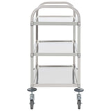 3-Tier Kitchen Trolley 96.5x55x90 cm Stainless Steel 50914
