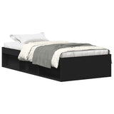 Bed Frame without Mattress Black 90x190 cm Single 3203839