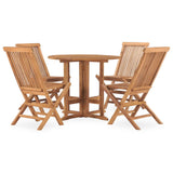 Outdoor Dining Set Teak Solid Teak Wood Standard Foldable 3059977