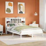 Bookcase Bed without Mattress White 160x200 cm Solid Wood Pine 3321631
