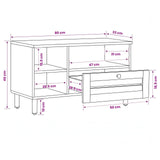 Storage Cabinets Brown 80 x 33.5 x 46 cm Solid Mango Wood 4018861